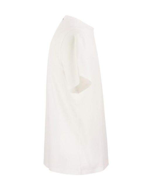 Herno White Stretch Cotton Jersey T-Shirt for men