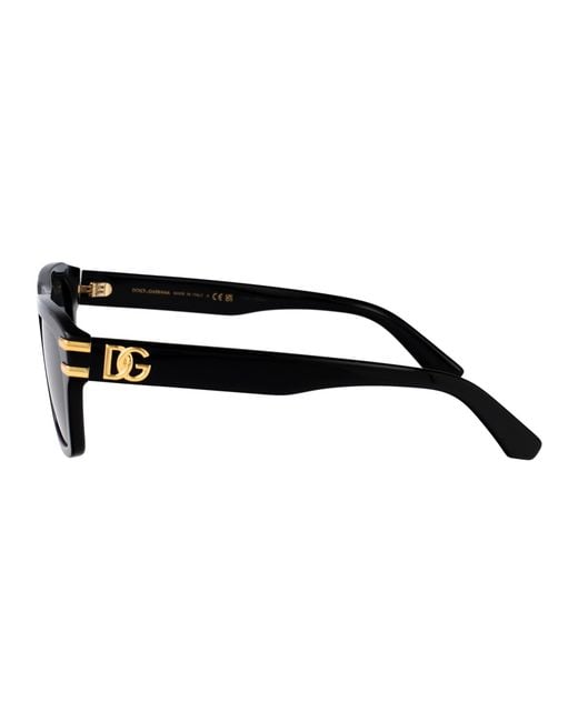 Dolce & Gabbana Black Eyewear Rectangular Frame Sunglasses for men