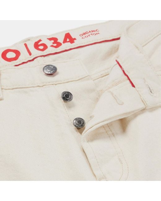 Boss Natural Solid Color Denim Trousers for men