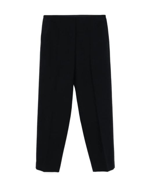 Dries Van Noten Black Gabardine Straight Pants Casual Pants