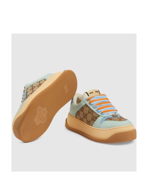 Gucci Blue Screener Gg Canvas Sneakers