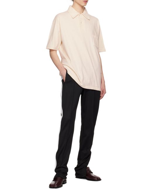Maison Margiela White Straight Hem Polo Shirt for men