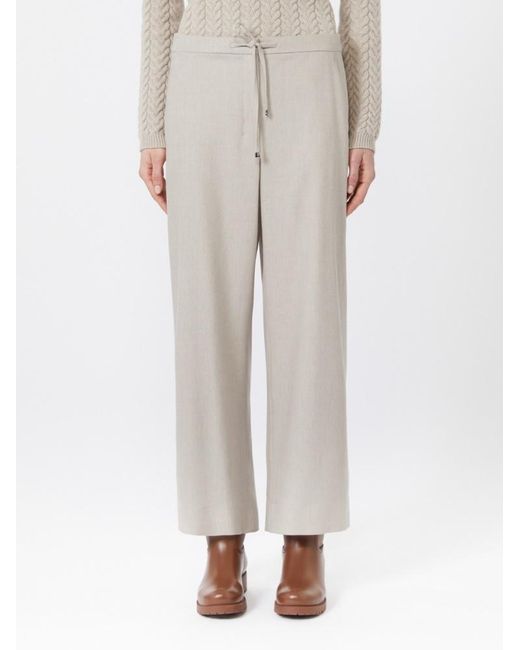 Max Mara Gray 'S Floria Drawstring Wide Leg Trousers