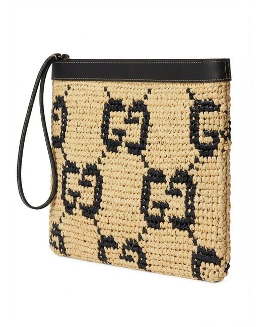 Gucci Metallic Gg Clutch Bag