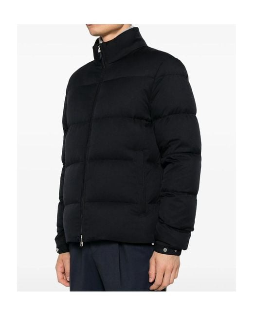 Zegna Black Long-Sleeved Down Jacket for men