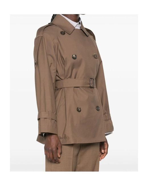Max Mara Brown Long-Sleeved Trench Coat