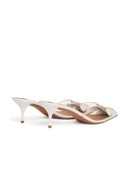 Alaïa Natural Floral-Applique Pointed-Toe Pumps