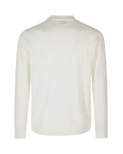Roberto Collina White Turtleneck Sweater for men