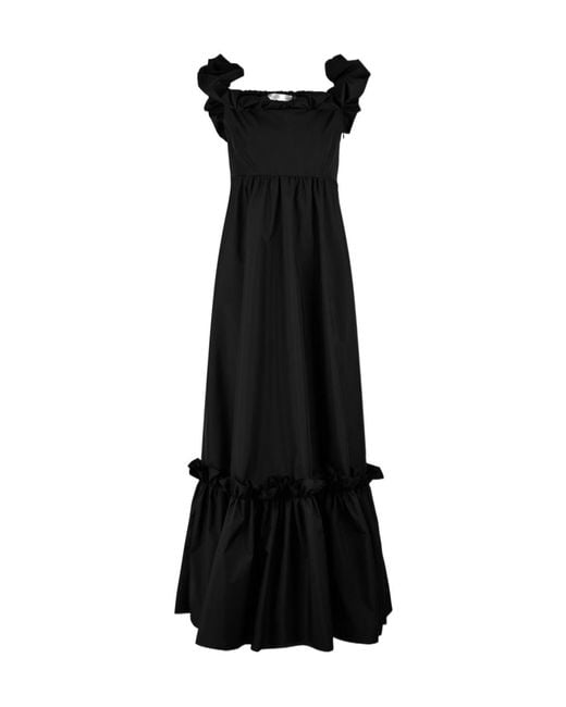 LoveShackFancy Black Ferra Maxi Dress