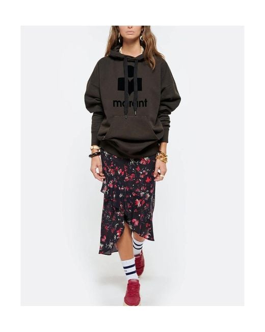 Isabel Marant Black Isabel Marant Étoile Mansel Logo Printed Hoodie