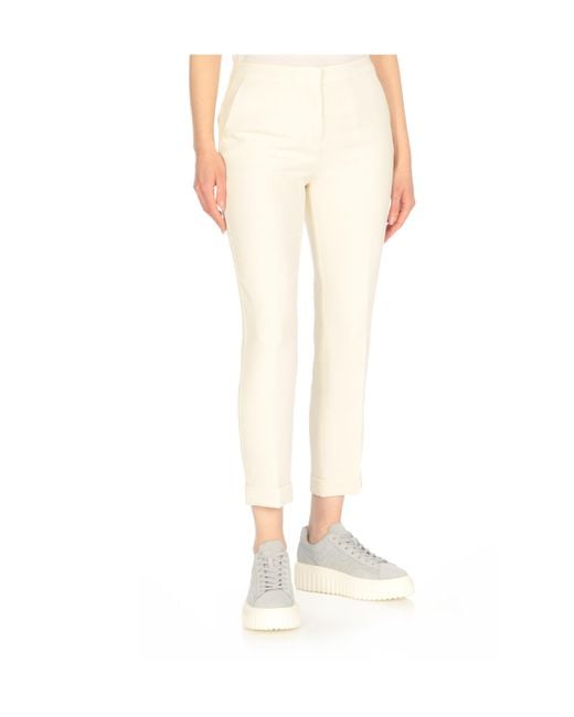 Hogan White H Stripes Low Sneakers
