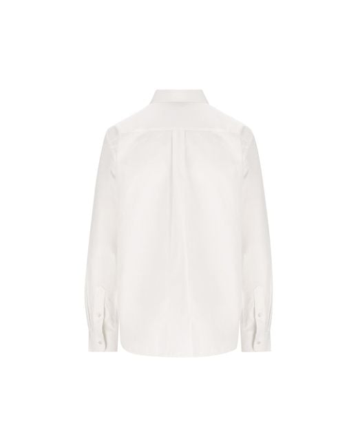 Céline White Long-Sleeved Shirt
