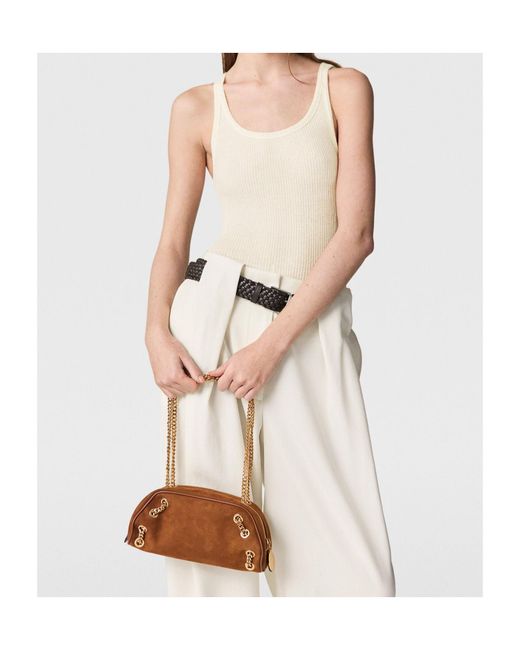 Stella McCartney Brown Brandy Falabella Bowling Shoulder Bag