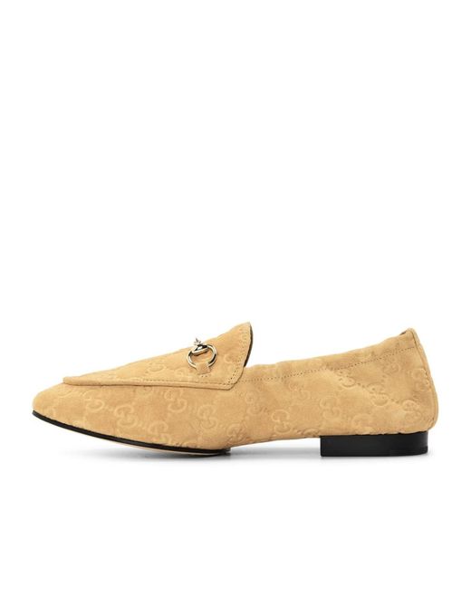 Gucci Natural Logo Loafers