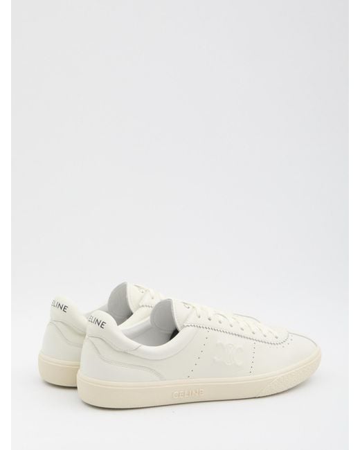Céline White Round Toe Low-Top Casual Shoes for men