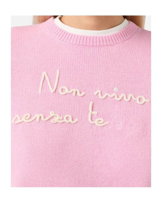 Mc2 Saint Barth Pink Crew Neck Sweater