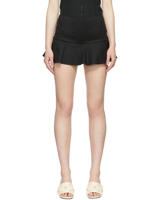 RED Valentino Black Classic Flared Shorts