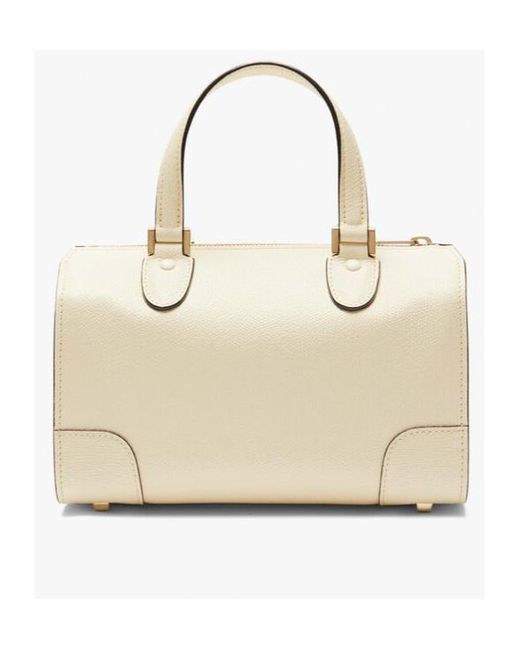 Valextra Natural Top-Handle Cross Body Bag