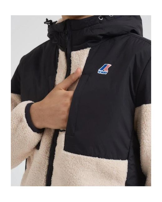K-Way Black Samson 4.0 Orsetto Full Zip Hoodie for men