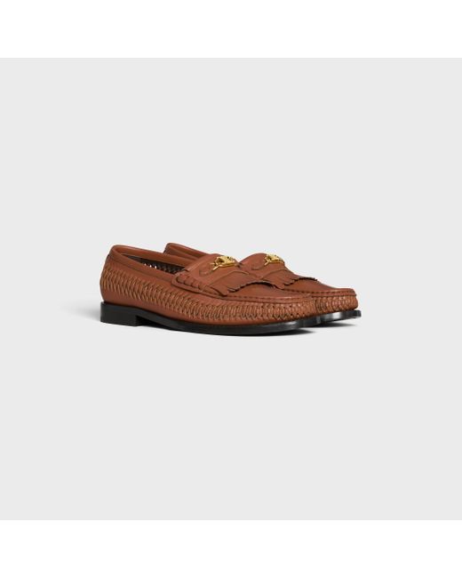 Céline Brown Luco Braided Loafer