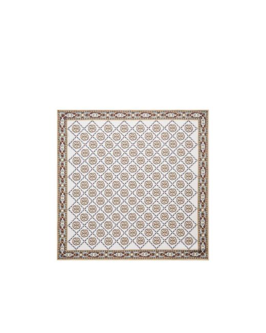Tory Burch Gray Double T Logo-Print Scarf