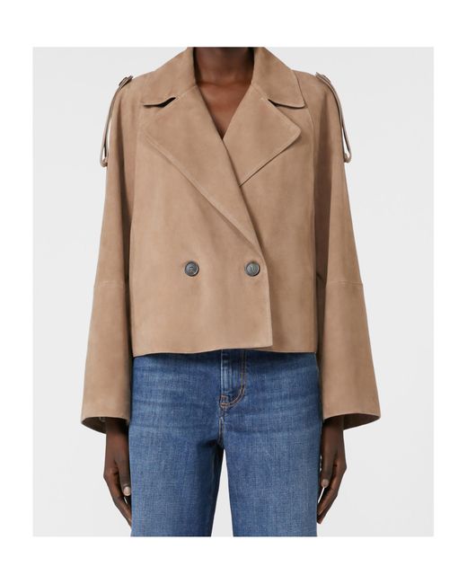 Weekend by Maxmara Natural Maga Leather Jacket