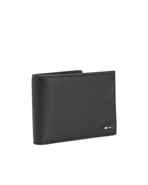 Boss Black Boss Logo Debossed Bi-Fold Wallet for men