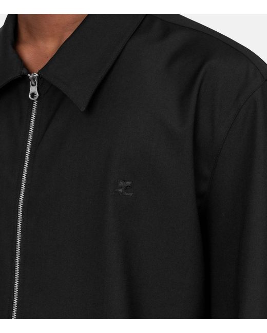 Courreges Black Zipped Shirt for men