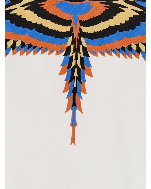 Marcelo Burlon White County Of Milan Wings Printed Drawstring Hoodie for men