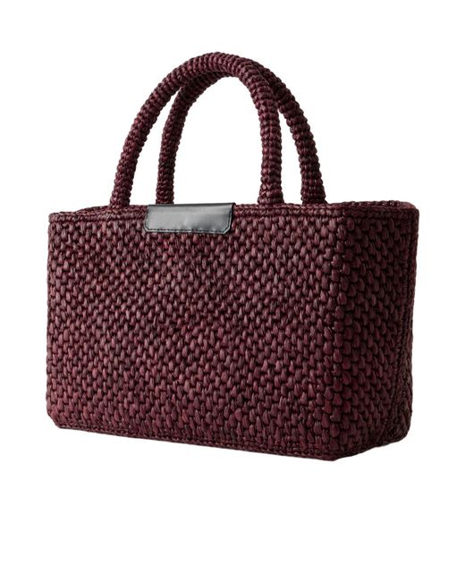 Proenza Schouler Red Burgundy Woven Tote Bag