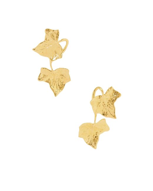 Oscar de la Renta Metallic Vines-Tone Earrings