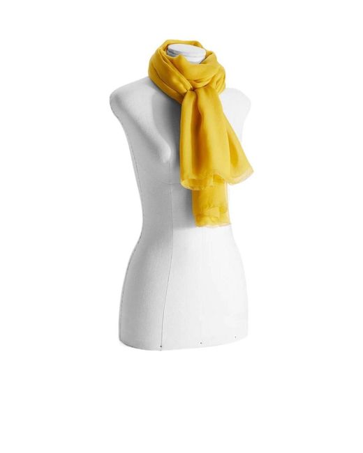 Max Mara White Lightweight Silk Scarf