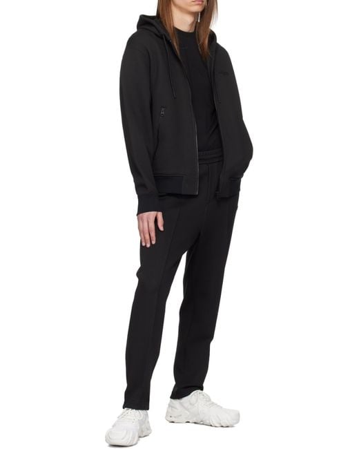 Mackage Black Long-Sleeved Hooded Sweatshirt for men