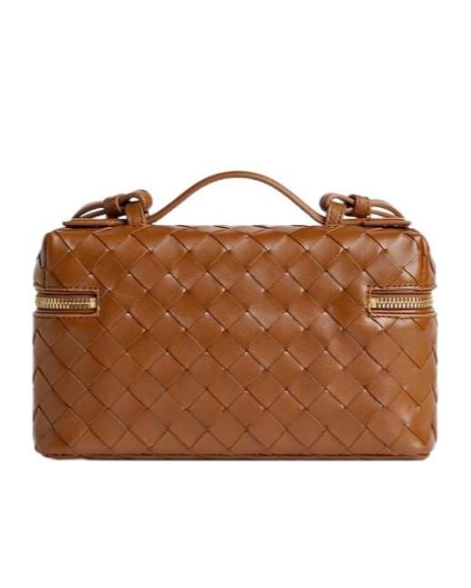 Bottega Veneta Brown Bang Bang Zipped Vanity Case