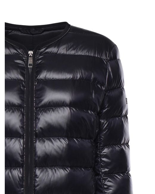 Fay Black Quilted Down Jacket