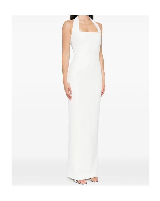 Solace London White London Halterneck Midi Dress