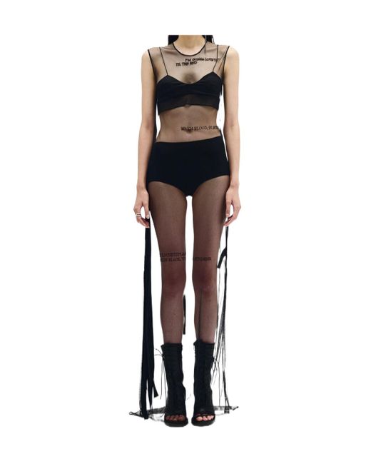 Ann Demeulemeester Black Seda Till The End Semi-Sheer Mesh Maxi Dress
