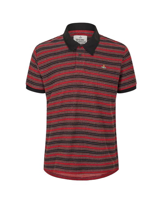 Vivienne Westwood Red Short-Sleeve Polo Shirt for men