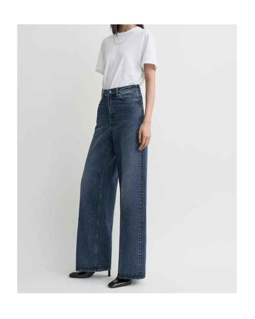 Totême Blue Waistband Denim Trousers