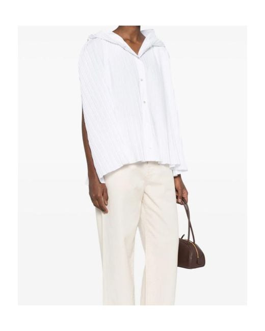 Barena White Hooded Shirt