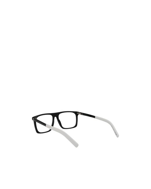 Moncler White Eyewear Rectangle Frame Glasses for men