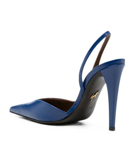 Giuseppe Zanotti Blue Pointed-Toe High-Heeled Sandals