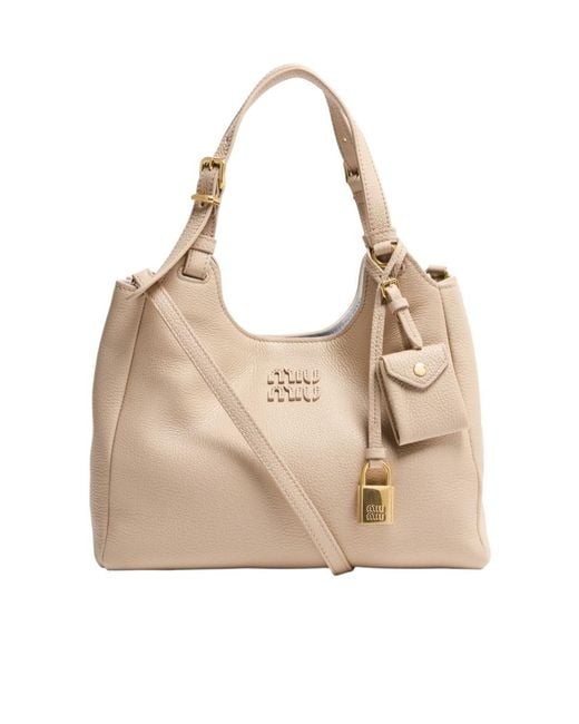 Miu Miu Natural Leather Handbag