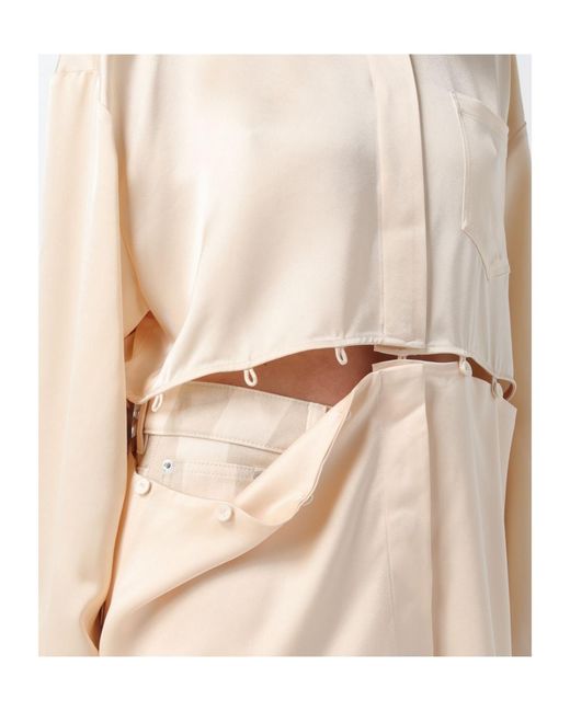 Nanushka Natural Maxon Concealed Fastened Shirt