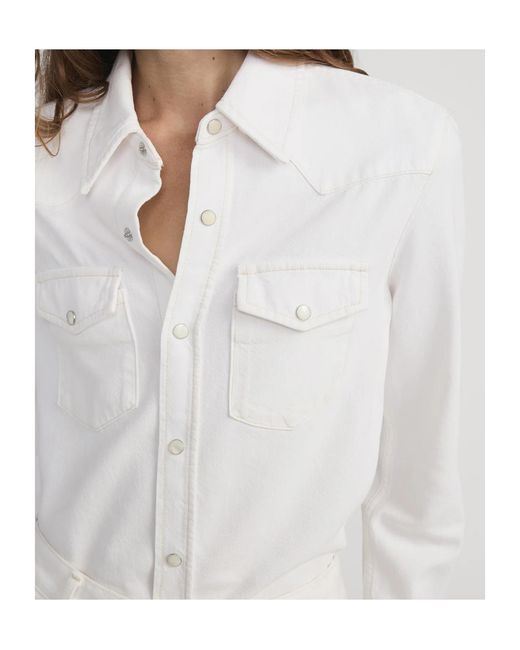 FRAME White Long Sleeved Buttoned Shirt