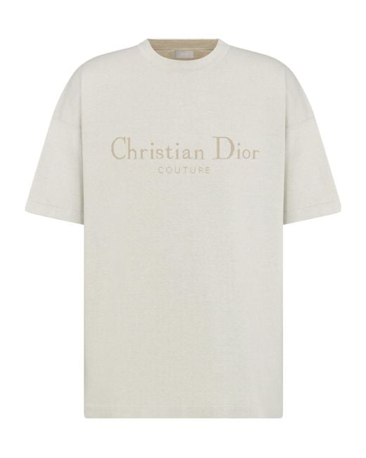 Dior White Christian Couture T-Shirt, Relaxed Fit for men