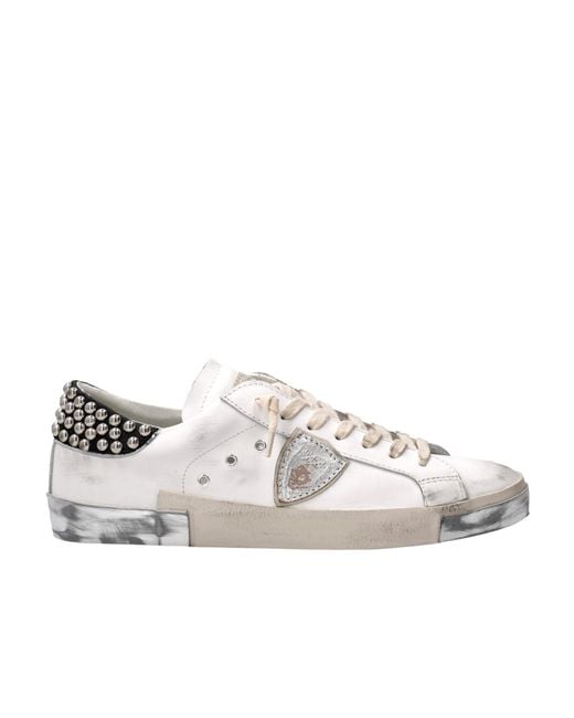 Philippe Model White Prsx Tennis Low-Cut Casual Shoes for men