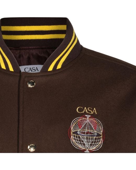 Casablanca Brown Long-Sleeve Casual Jacket for men