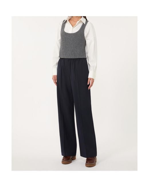 Weekend by Maxmara Blue Petra Elasticated Waistband Trousers