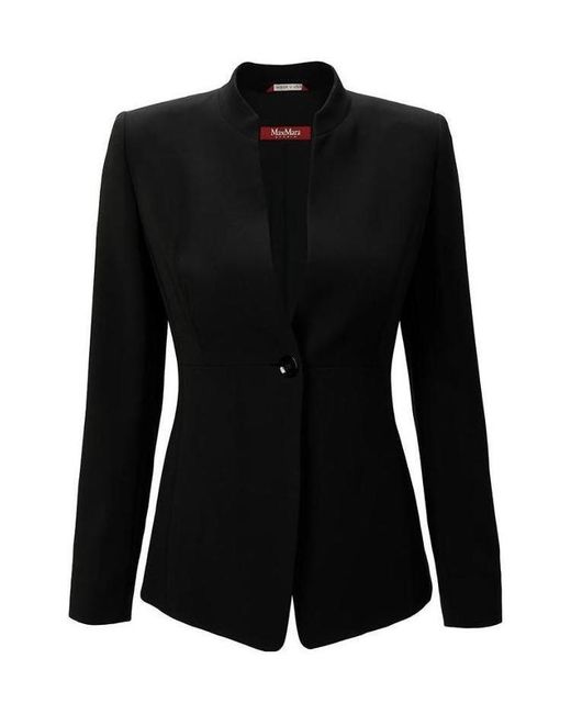 Max Mara Black Long Sleeved Suit Jacket